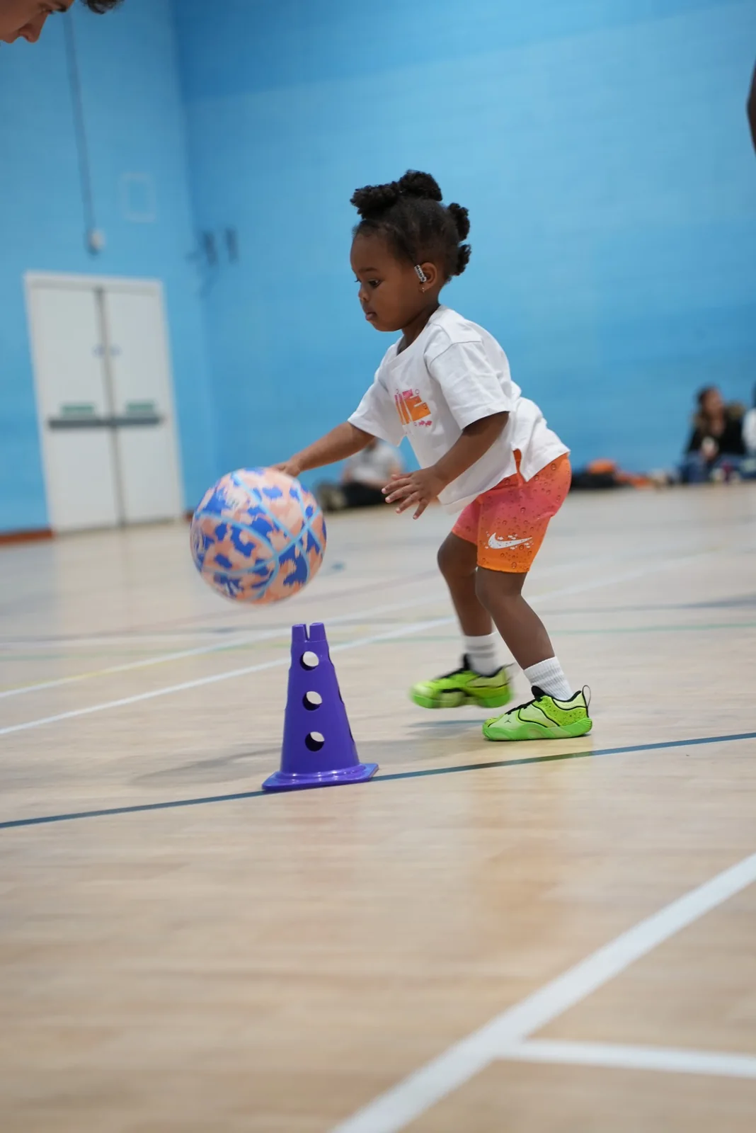 Mini Bulls player practising ball control