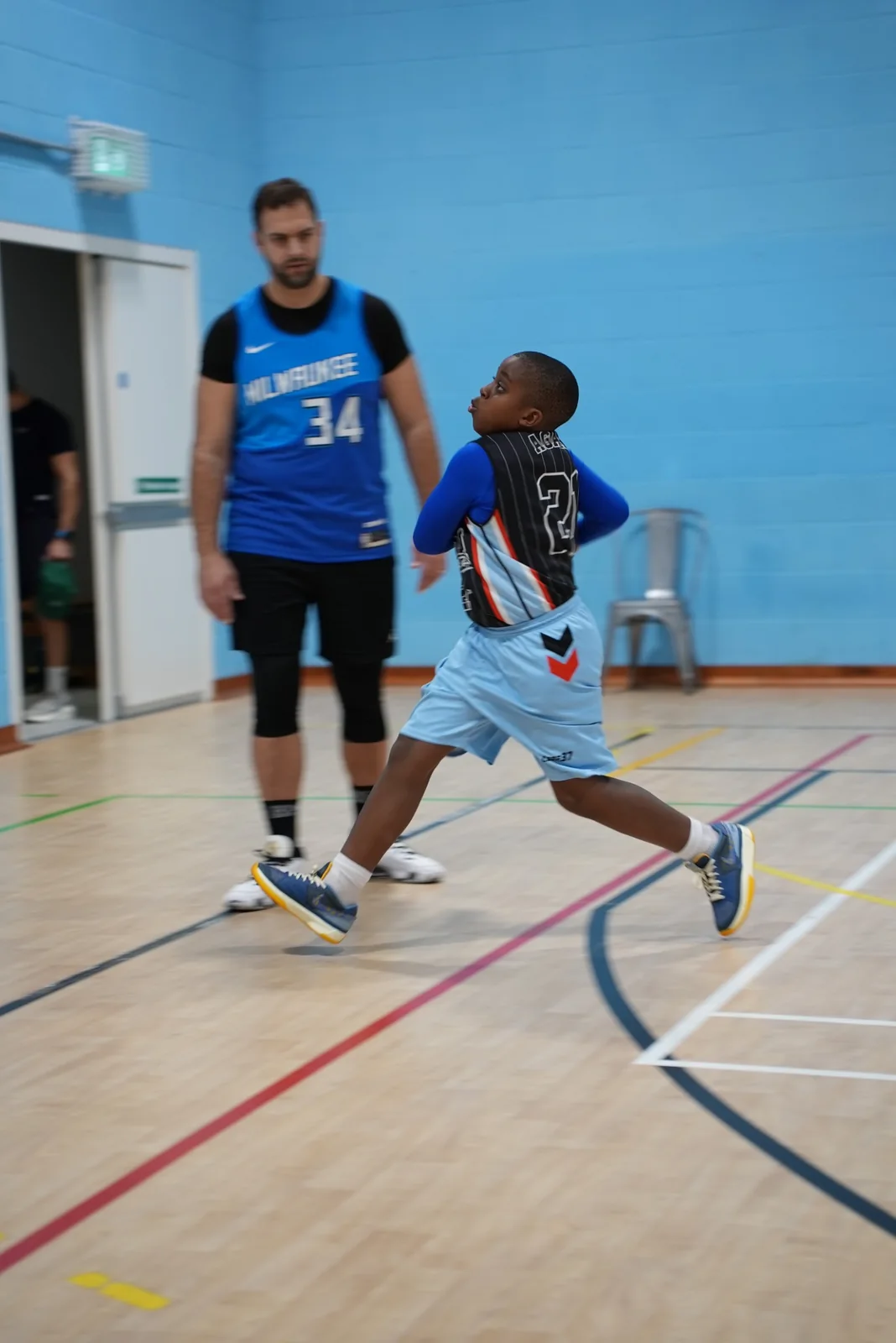 Rising Bulls player moving through a training drill